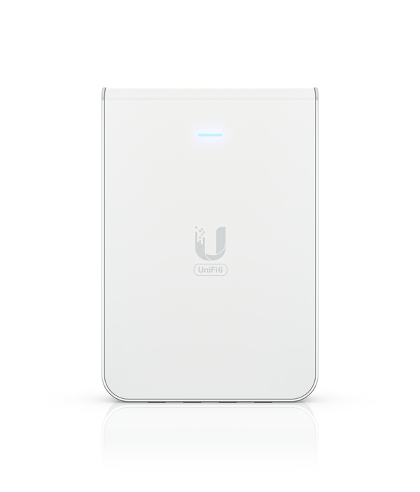 Ubiquiti U6-IW Wall-mounted WiFi 6 access point with a built-in PoE switch