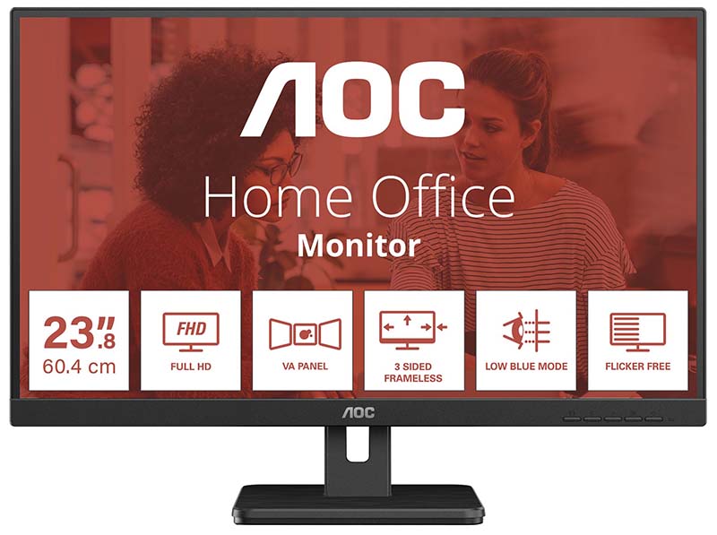 AOC 24E3UM 24in Full HD Monitor 1920 X 1080 Pixels Black