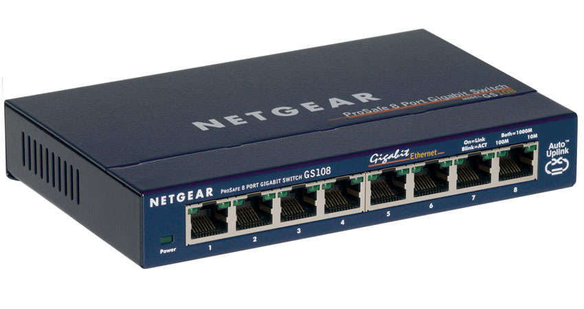 Netgear GS108 - 8 Port Unmanaged Gigabit Switch
