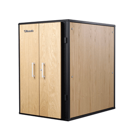 Usystems 24u 1100mm Deep UCoustic 9210i Sound Proof Server Cabinet,Active, Light Oak