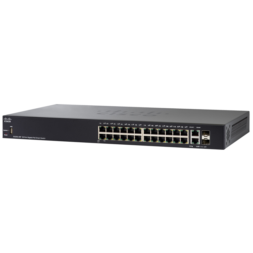 Cisco SF250-24 Smart Managed 24 Port Ethernet Switch