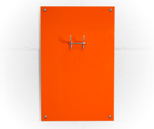 Floor Tile / Panel Lifter Orange Acrylic Wall Bracket