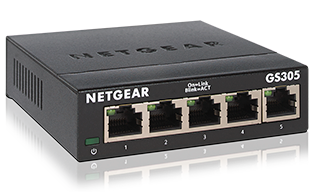 You Recently Viewed Netgear GS305-300UKS - 5 Port Gigabit Ethernet Switch Image