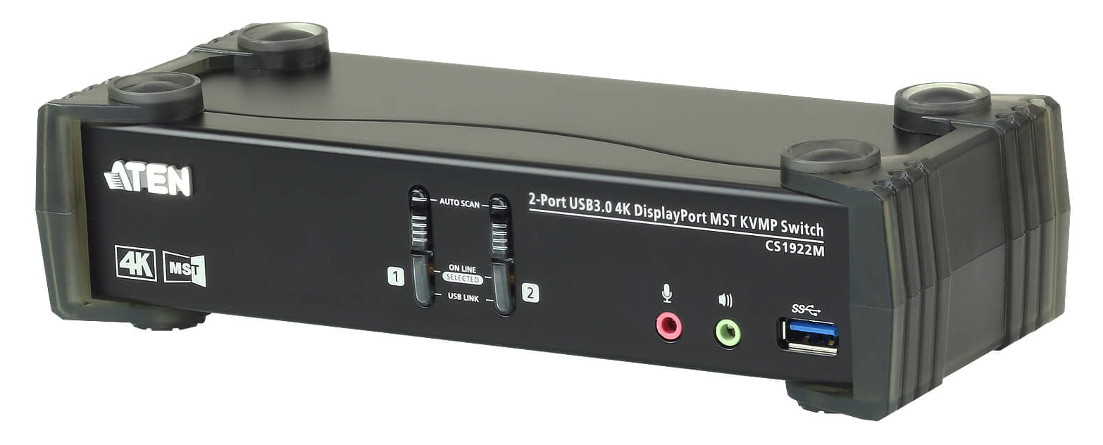 Aten CS1922M 2-Port USB 3.0 4K DisplayPort KVMP Switch