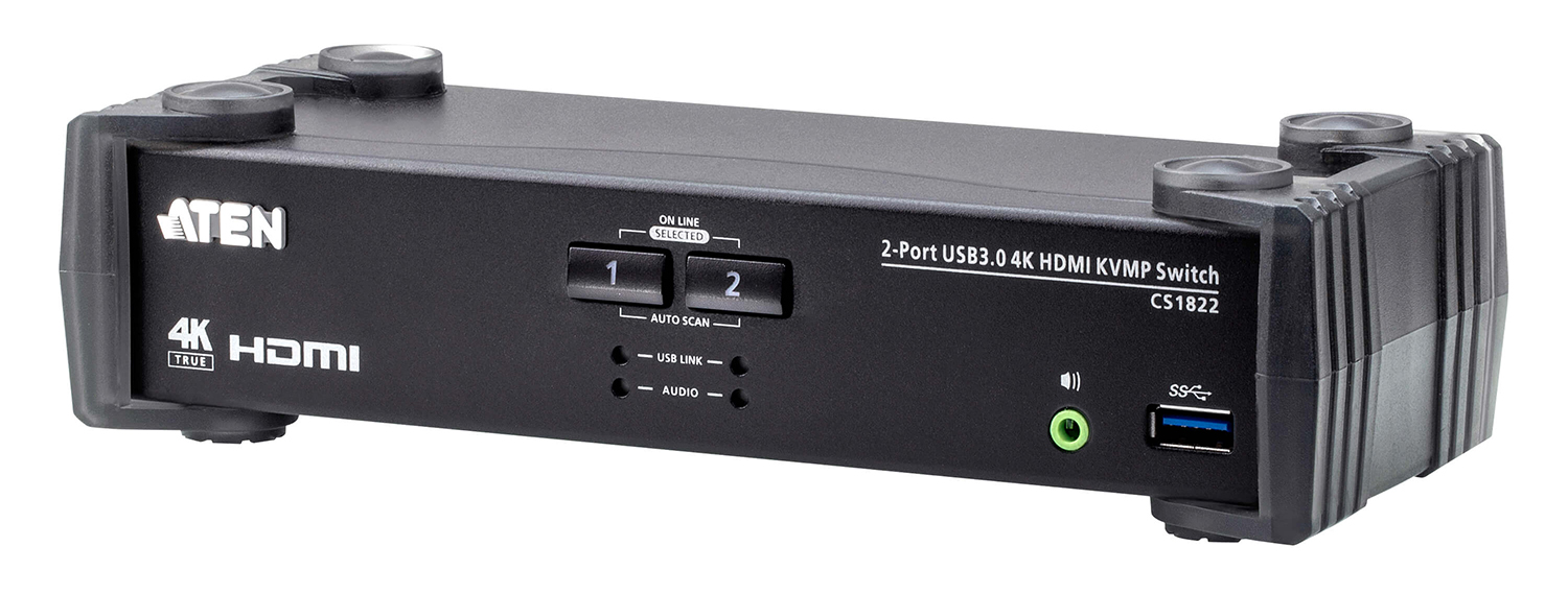 Aten CS1822 2-Port USB 3.0 4K 60Hz HDMI KVMP Switch