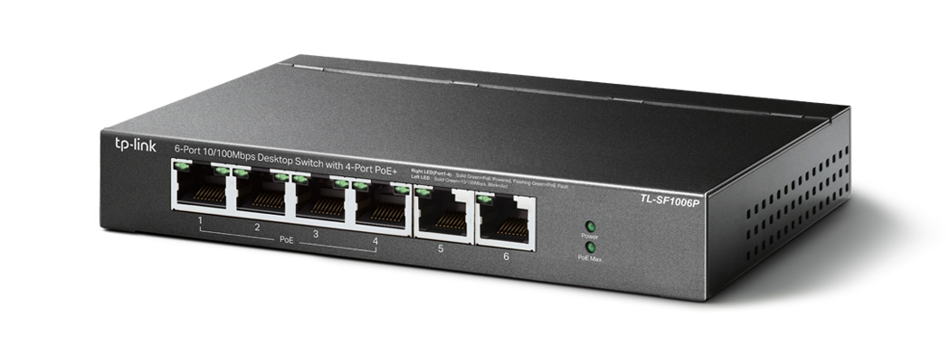 You Recently Viewed TP-Link TL-SF1006P 6-Port 10/100Mbps Desktop Switch Image