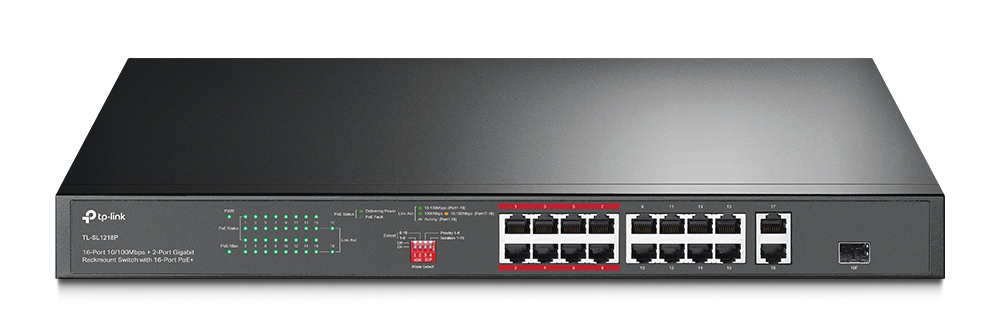 You Recently Viewed TP-Link TL-SL1218P 16-Port 10/100 Mbps Rackmount Switch Image
