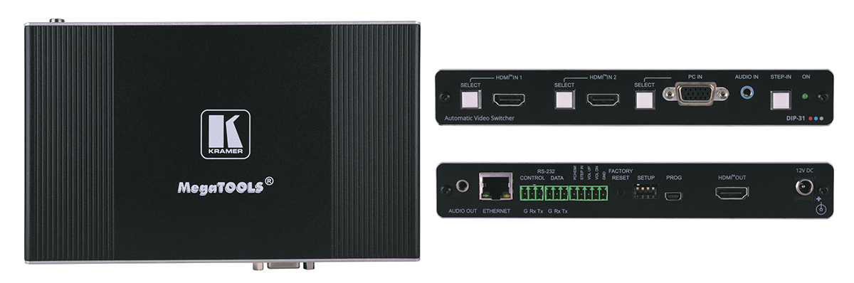 You Recently Viewed Kramer DIP-31 4K60 4:2:0 HDMI VGA Auto Switcher  Image