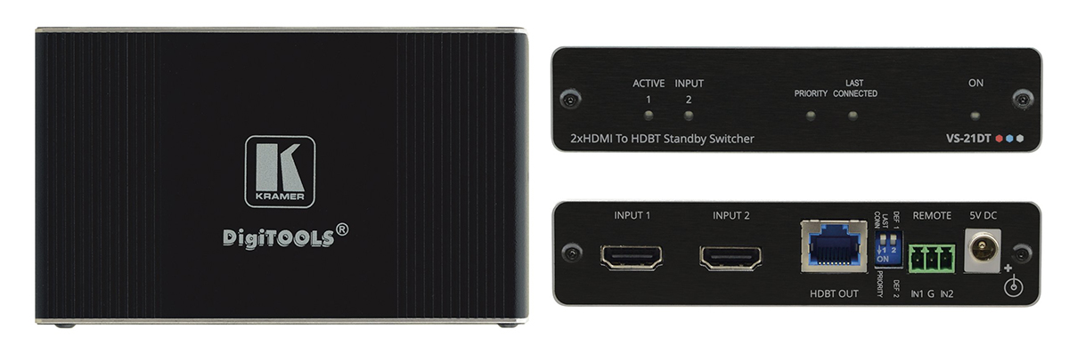 You Recently Viewed Kramer VS-21DT 2x1 4K60 4:2:0 HDCP 2.2 HDMI Auto Switcher  Image