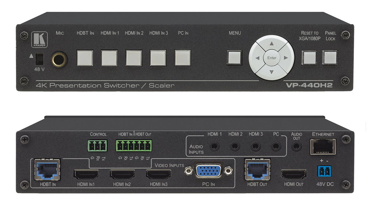 You Recently Viewed Kramer VP-440H2 Compact 5-Input 4:4:4 Presentation Switcher Image