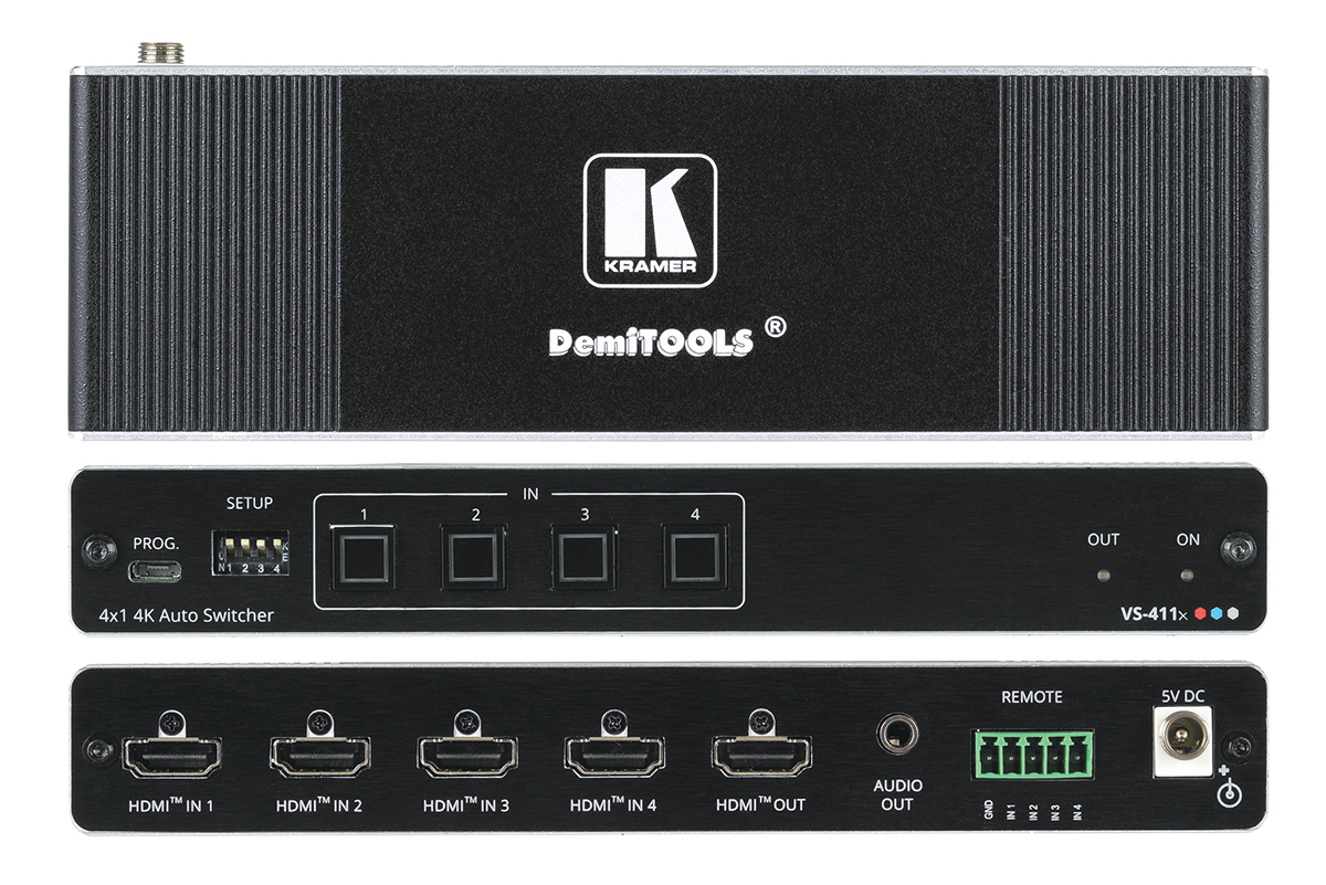 You Recently Viewed Kramer VS-411X 4x1 4K HDR HDMI Auto Switcher Image
