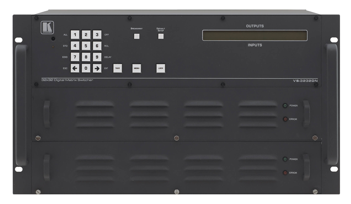 You Recently Viewed Kramer VS-3232DN-EM 4x4-32x32 Modular Digital MatrixSwitcher Image