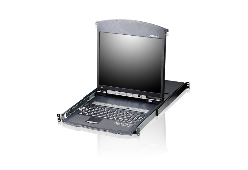 You Recently Viewed Aten KL1516AM 16 port CAT5 1U Hideaway 17" LCD KVM Switch Image