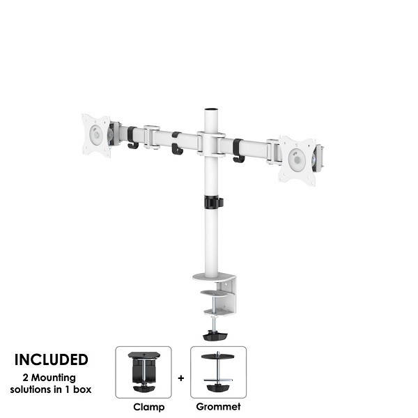 You Recently Viewed Neomounts NM-D135DWHITE Full Motion Dual Desk Mount - White Image