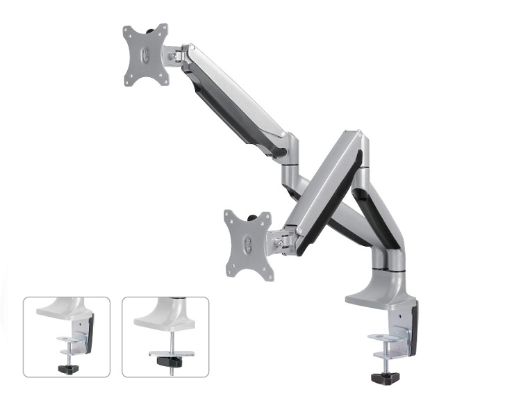 You Recently Viewed Neomounts NM-D750DSILVER Full Motion Dual Desk Mount - Silver Image