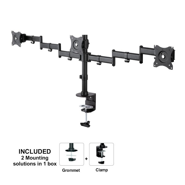 You Recently Viewed Neomounts NM-D135D3BLACK Tilt/Turn/Rotate Desk Mount clamp Image