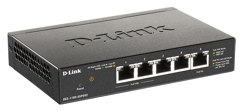 You Recently Viewed D-Link DGS-1100-05PDV2 5-Port Gigabit Managed PoE Switch Image