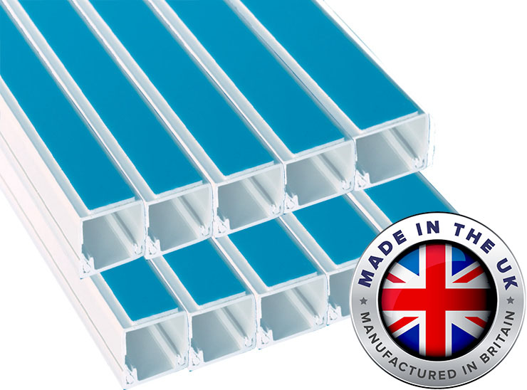 UK Made 16 x 16mm Self Adhesive PVC Trunking (10 x 3mts)