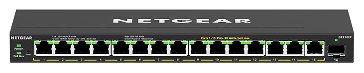 You Recently Viewed Netgear GS316EP-100UKS 16-Port PoE+ Gigabit Ethernet Plus Switch  Image