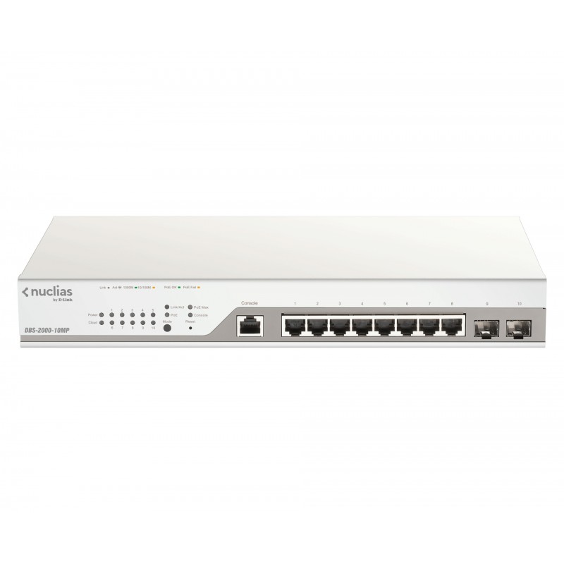 You Recently Viewed D-Link Nuclias Cloud DBS-2000-10MP 10-Port Managed Switch Image