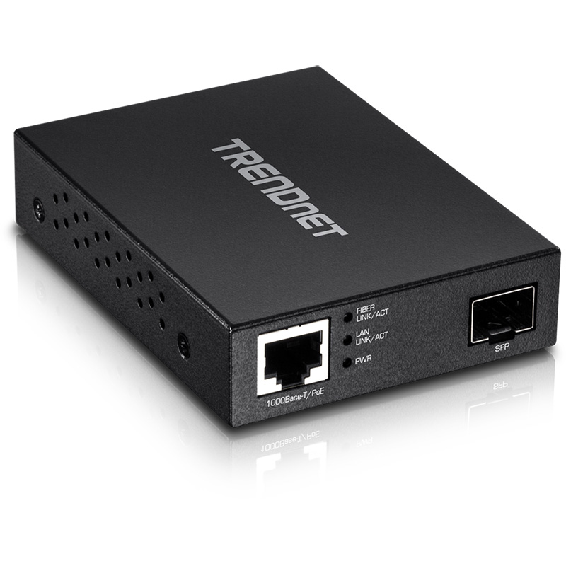 You Recently Viewed TRENDnet TFC-PGSFP Gigabit PoE PD SFP Fiber Media Convert Image