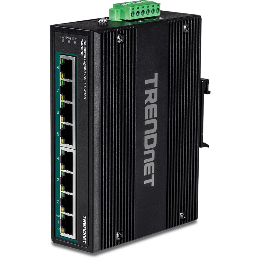 You Recently Viewed TRENDnet TI-PG80B 8-Port Industrial Gigabit PoE+ DIN-Rail Switch (24 - 56V) Image