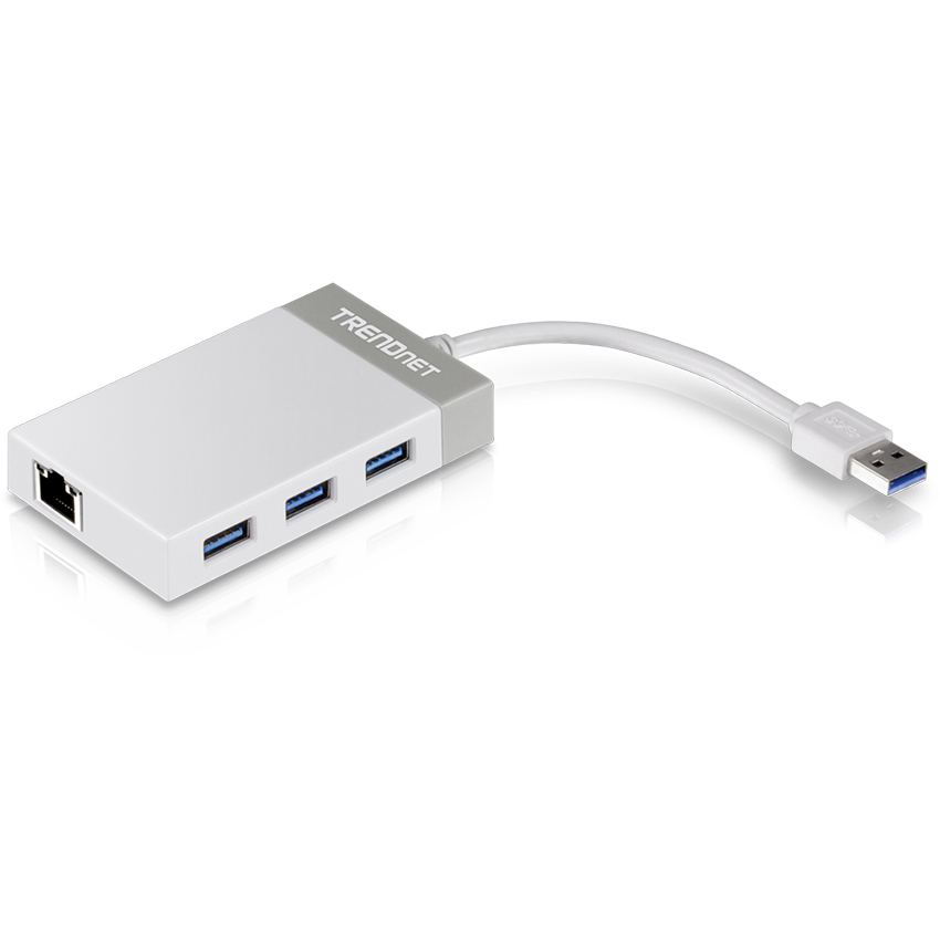 You Recently Viewed TRENDnet TU3-ETGH3 USB 3.0 to Gigabit Adapter + USB Hub Image