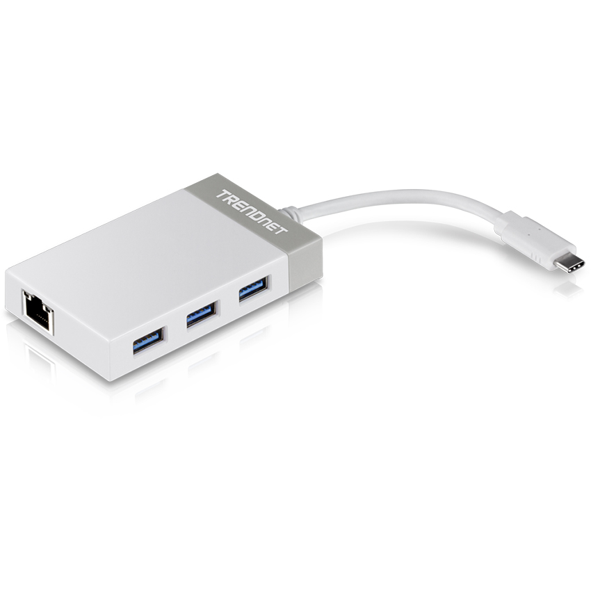 You Recently Viewed TRENDnet TUC-ETGH3 USB-C to Gigabit Adapter + USB Hub Image