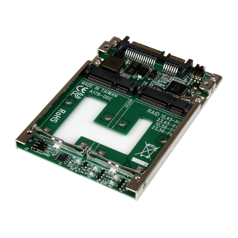 You Recently Viewed StarTech 25SAT22MSAT Dual mSATA SSD to 2.5 inch SATA RAID Adapter Converter Image