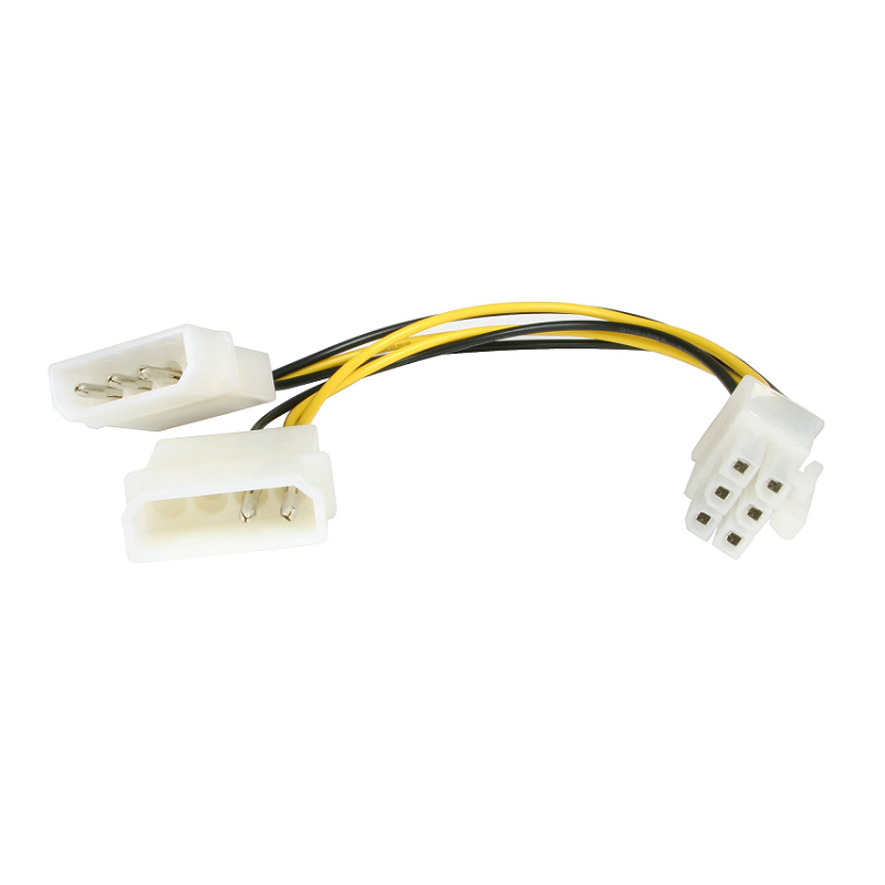 You Recently Viewed StarTech LP4PCIEXADAP 6in LP4 to 6 Pin PCI Express Video Card Power Cable Adapter Image