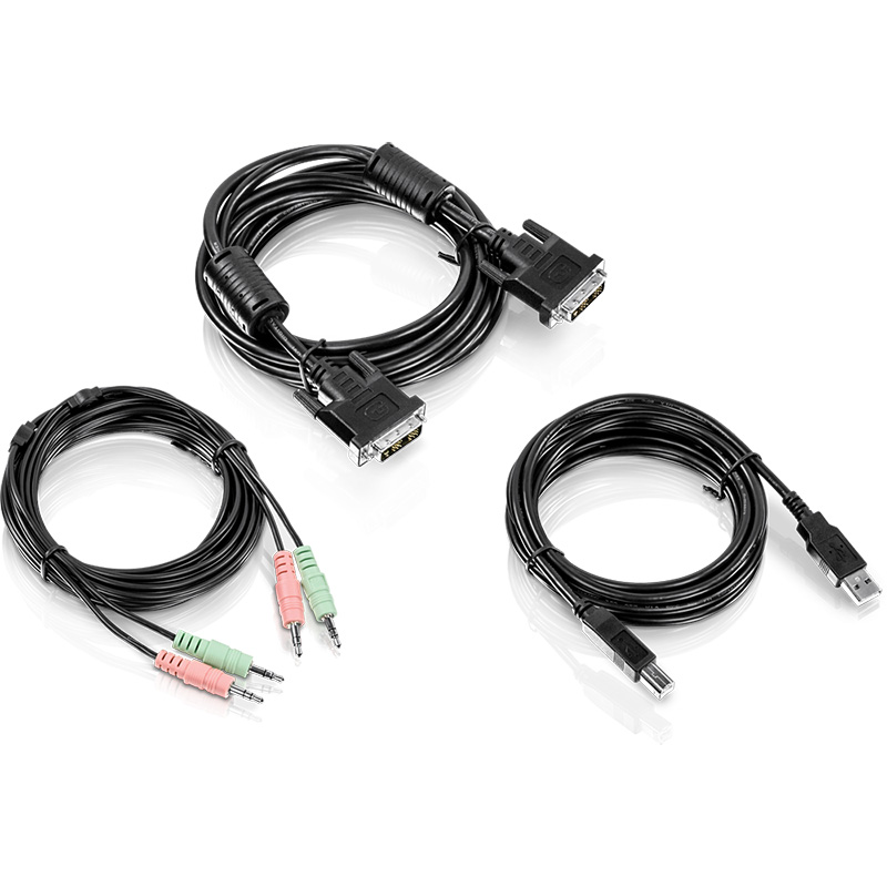 You Recently Viewed TRENDnet TK-CD10 10 ft. DVI-I, USB, and Audio KVM Cable Kit Image