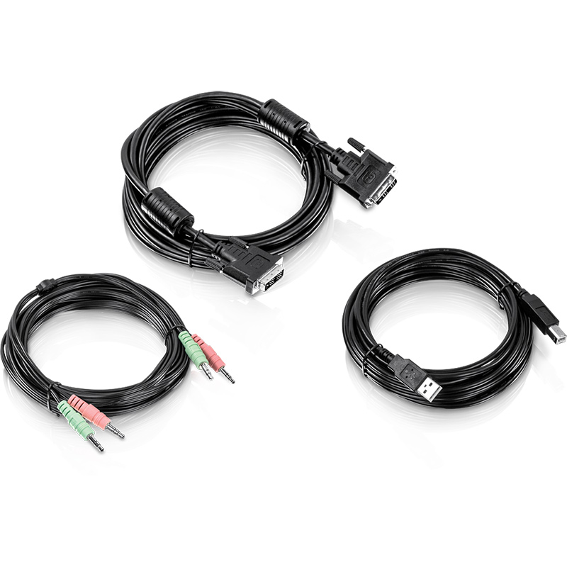 You Recently Viewed TRENDnet TK-CD15 15 ft. DVI-I, USB, and Audio KVM Cable Kit Image
