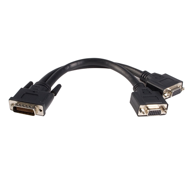 You Recently Viewed StarTech DMSVGAVGA1 8in LFH 59 Male to Dual Female VGA DMS 59 Cable Image