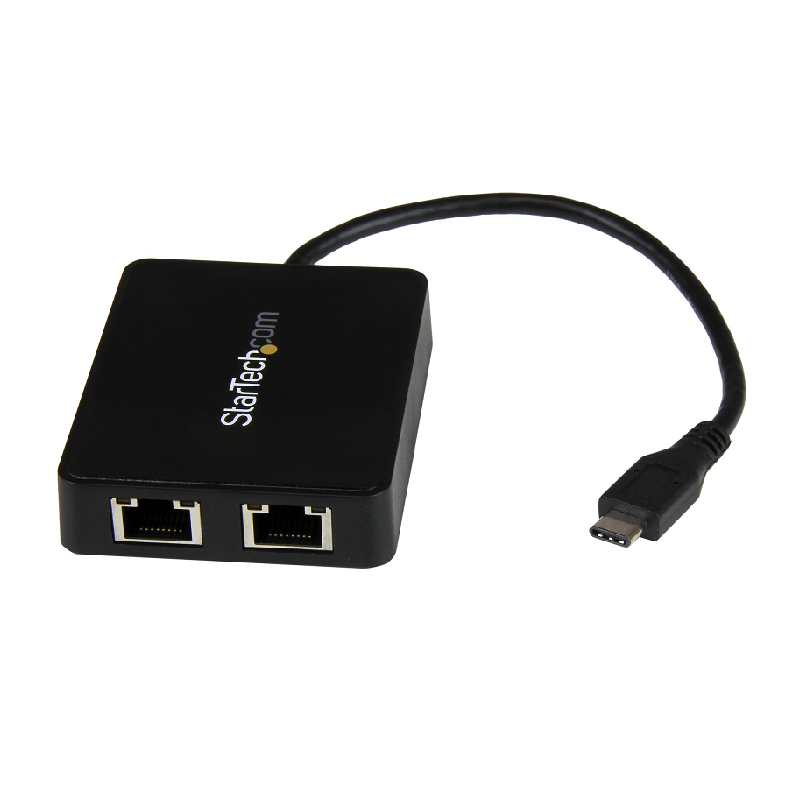 You Recently Viewed StarTech US1GC301AU2R USB-C to Dual Gigabit Ethernet Adapter with USB (Type-A) Port Image