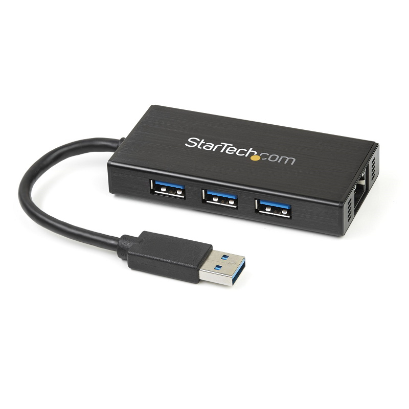 You Recently Viewed StarTech ST3300GU3B 3-Port Portable USB 3.0 Hub plus GbE - Built-in Cable Aluminium Image