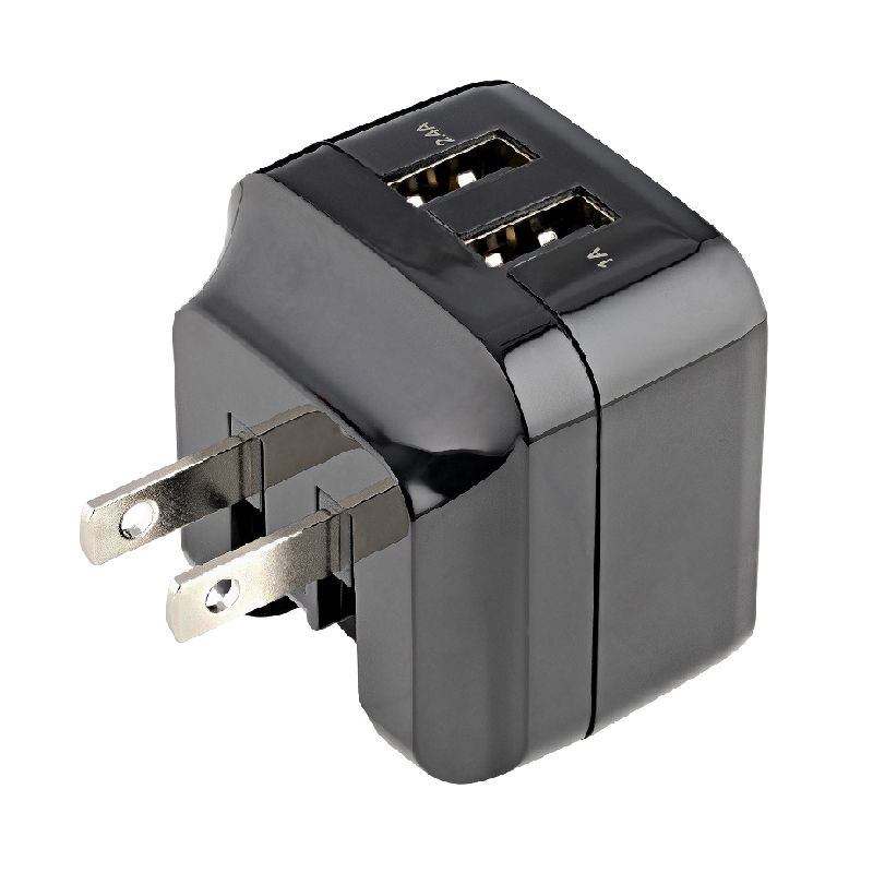 You Recently Viewed StarTech USB2PACBK Dual-Port USB Wall Charger - International Travel - 17W/3.4A - Black Image