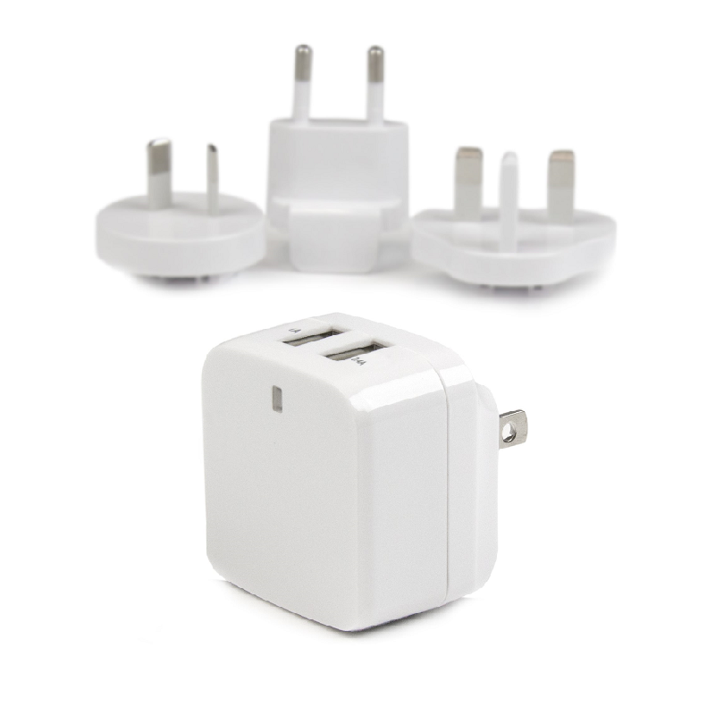 You Recently Viewed StarTech USB2PACWH Dual-Port USB Wall Charger - International Travel - 17W/3.4A - White Image