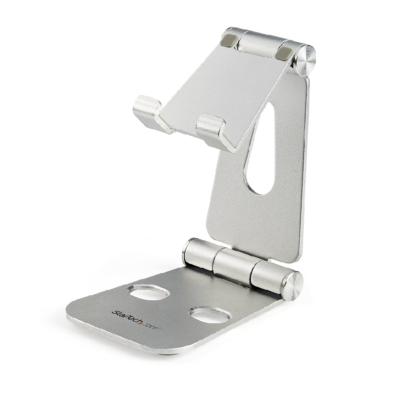 You Recently Viewed StarTech USPTLSTND Adjustable Multi-Angle Ergonomic Cell Phone Stand for Desk - Silver Image