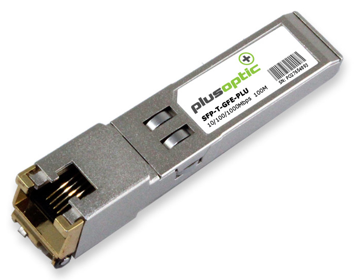 You Recently Viewed PlusOptic, Copper SFP, 10/100/1000Mbps, 100M, RJ-45 Image