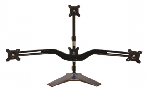 You Recently Viewed Amer Mounts AMR4S+ Quad (1 over 3) Stand Base Desk Mount Image