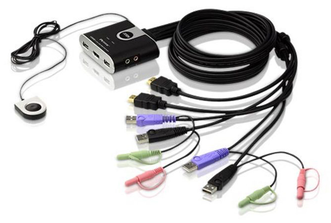 You Recently Viewed Aten 2-Port USB HD Audio/Video KVM Switch Image