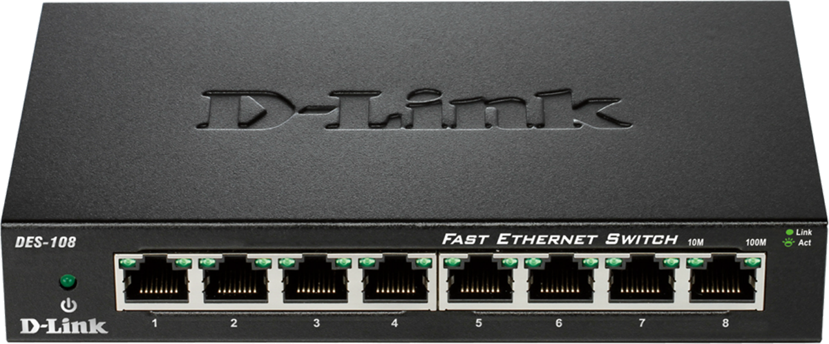 You Recently Viewed D-Link DES-108 8 Port 10/100 Fast Ethernet Switch Image