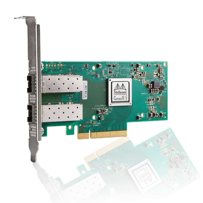 You Recently Viewed Mellanox MCX512A-ADAT CONNECTX-5 EX EN NIC 25GBE DualPort SFP28 PCIE3.0/4.0x8 Tall Bracket Image