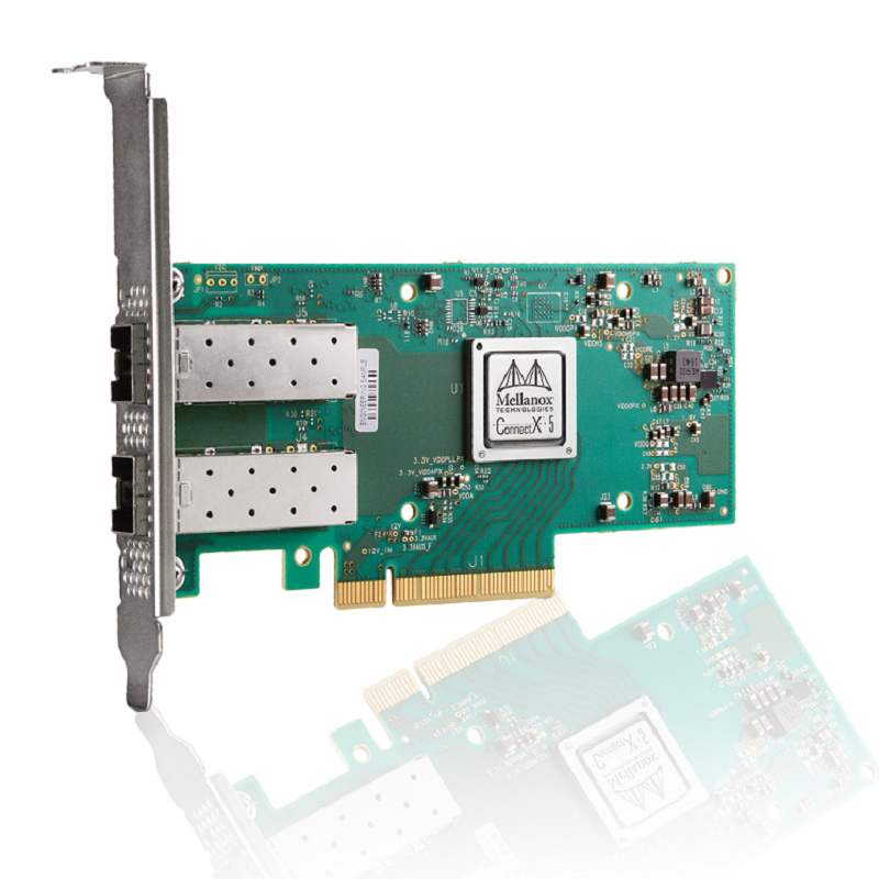 You Recently Viewed Mellanox MCX512A-ACUT CONNECTX-5 EN NIC 10/25GBE Dual-Port SFP28 PCIE3.0 X8 UEFI Enabled Image
