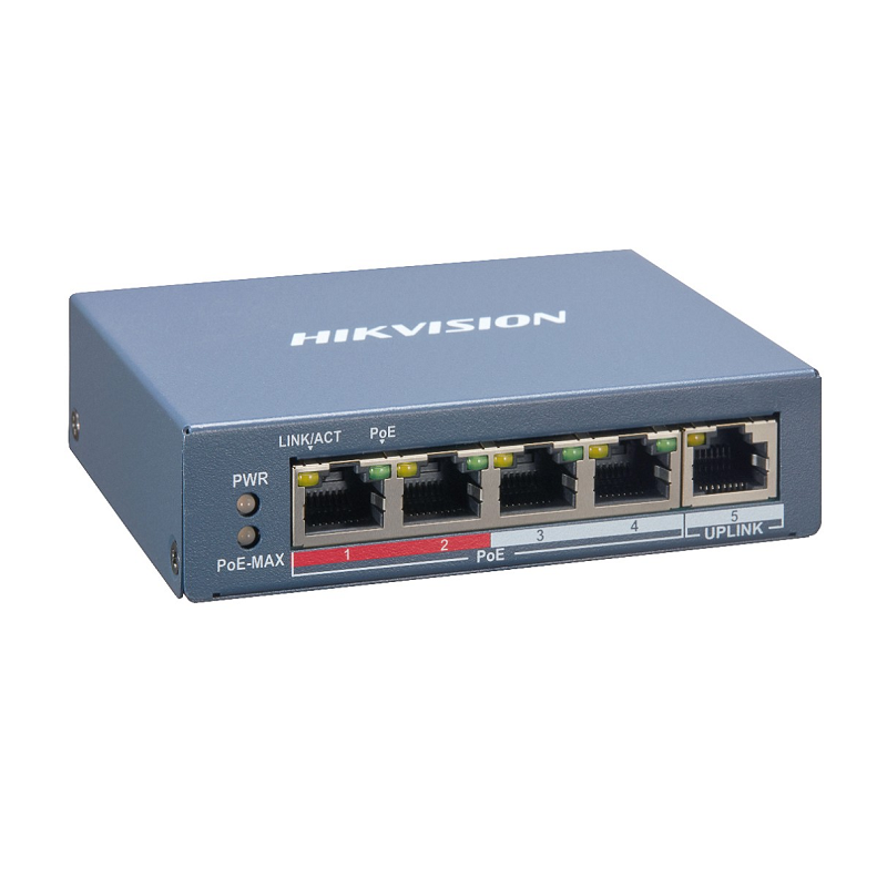 You Recently Viewed Hikvision DS-3E1105P-EI(0-STD) 4 Port Fast Ethernet Smart POE Switch Image