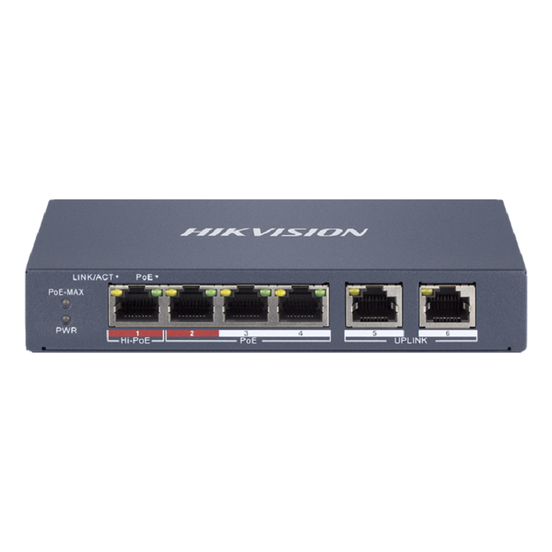 You Recently Viewed Hikvision DS-3E1106HP-EI 4 Port Fast Ethernet Smart POE Switch Image