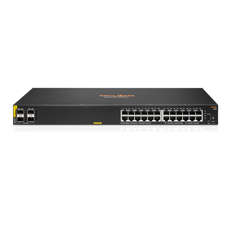 HPE Aruba Networking JL677A 6100 24-Ports 4SFP+ L3 Managed PoE Switch
