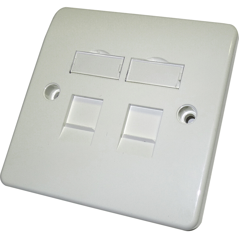 You Recently Viewed Excel Office Keystone Single Gang Faceplate - 2 Port Image