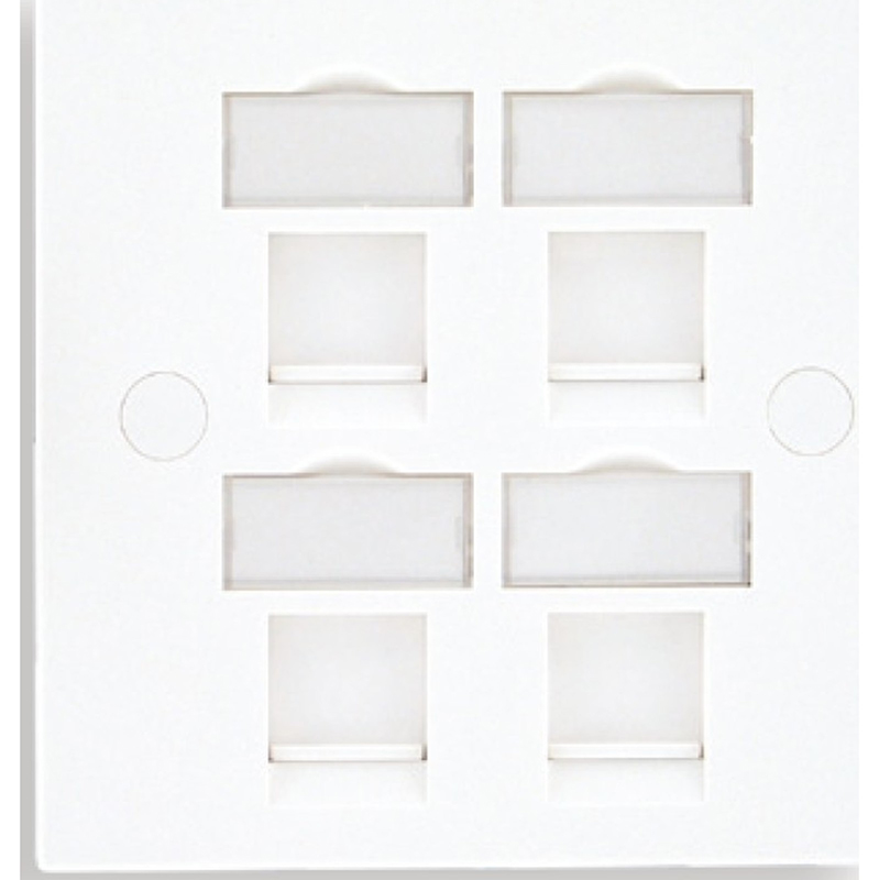 You Recently Viewed Excel Single Gang 4 Port Keystone Flat FacePlate Image