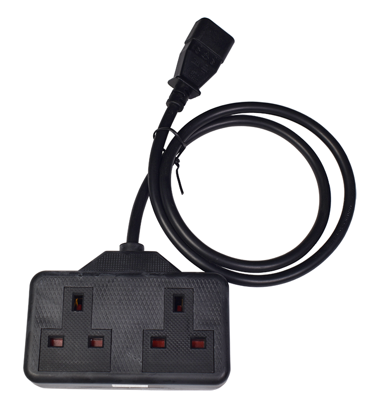 You Recently Viewed 1m IEC C14 Plug (M) to 2 UK 13A Socket (F). Image
